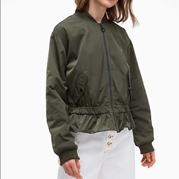 KATE SPADE twill flounce bomber - Picture 2 of 3